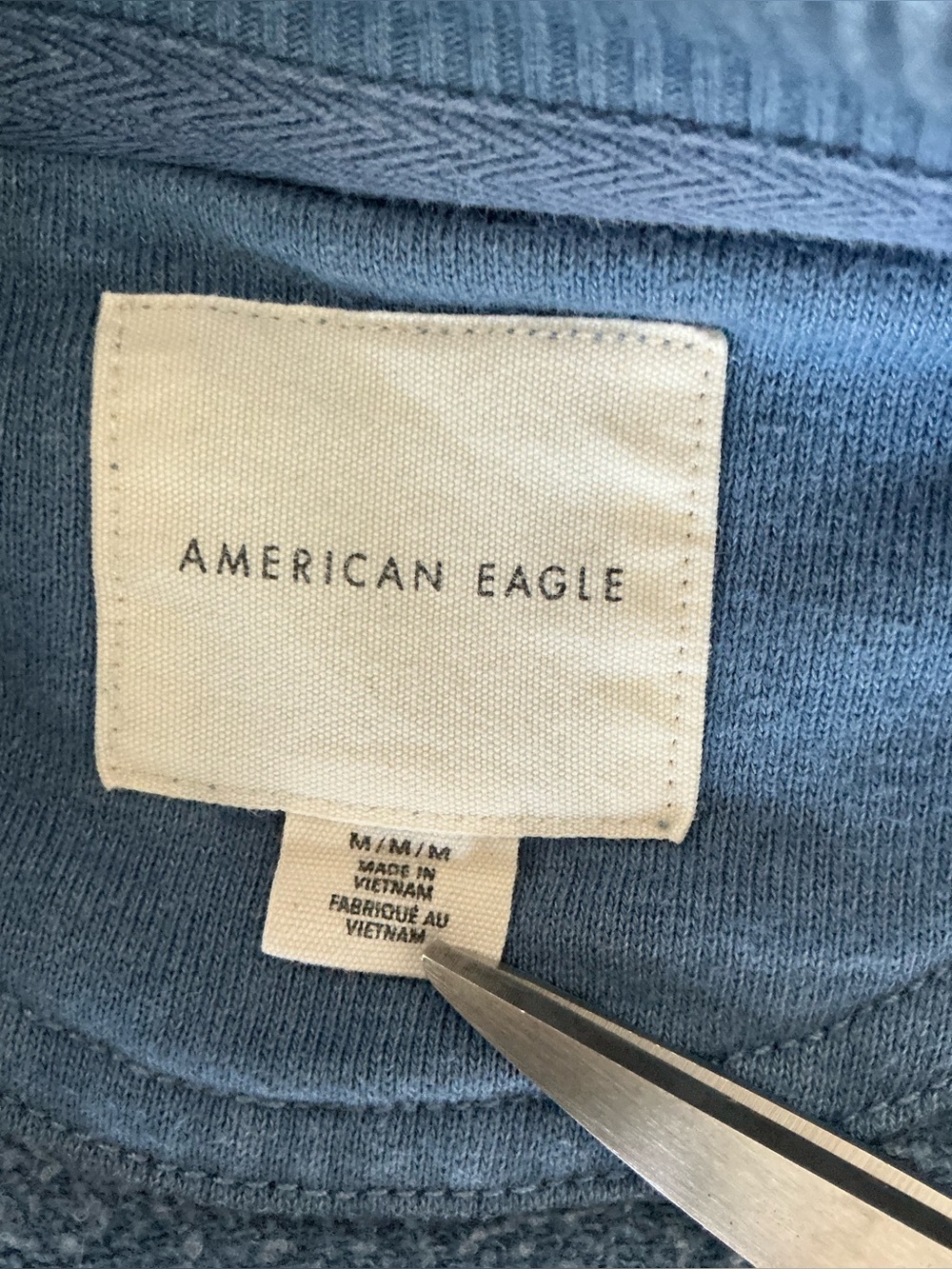 American Eagle Outfitters Dusty Blue Skeleton & Floral Crewneck Sweatshirt M - Picture 3 of 11